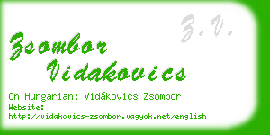 zsombor vidakovics business card